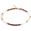 Collier Sixtystones Collier Perles Heishi Pierres -38 cm