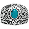 Bijoux Orusbijoux Bague Homme Argent Ethnique Turquoise