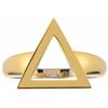 Bijoux Orusbijoux Bague Argent Dor&eacute; Triangle Tal Dor&eacute;