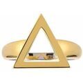 Bijoux Orusbijoux Bague Argent Dor&eacute; Triangle Tal Dor&eacute; Grenoble
