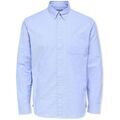 Chemises/chemisettes sur Grenoble : Chemise Selected Noos Regrick Oxford Shirt - Light Blue