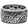 Bijoux Orusbijoux Bague Bambou Argent Homme Argent&eacute;