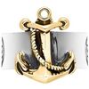 Bijoux Orusbijoux Bague Jonc Homme Ancre Marine Argent Dor&eacute; Argent&eacute;