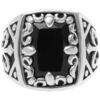 Bijoux Orusbijoux Chevali&egrave;re Homme Argent L'esprit Du Roi Onyx Noir Noir