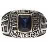 Bijoux Orusbijoux Chevali&egrave;re Homme Universitaire Pierre Quartz Bleue Argent Argent&eacute;
