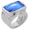 Bijoux Orusbijoux Bague Isis Argent Pierre Quartz Bleu Argent&eacute;