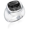 Bijoux Orusbijoux Bague Venus Argent Rhodi&eacute; Pierre Onyx Noir Argent&eacute; Grenoble