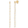 Boucles oreilles Orusbijoux Boucles D'oreilles Argent Dor&eacute; Pierres Naturelles Blanche Dor&eacute; Grenoble