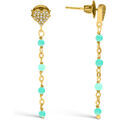 Boucles oreilles Orusbijoux Boucles D'oreilles Argent Dor&eacute; Pendantes C?ur Pierres Dor&eacute; Grenoble