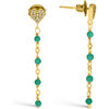 Boucles oreilles Orusbijoux Boucles D'oreilles Argent Dor&eacute; Pendantes C?ur Pierre Onyx Dor&eacute;