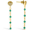 Boucles d'oreille sur Grenoble : Boucles oreilles Orusbijoux Boucles D'oreilles Argent Dor&eacute; Pendantes C?ur Pierre Onyx Dor&eacute;