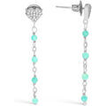 Boucles oreilles Orusbijoux Boucles D'oreilles Argent Pendantes C?ur Pierres Amazonite Argent&eacute; Grenoble