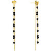 Bijoux Orusbijoux Boucles D'oreilles Pendantes Argent Dor&eacute; Pierres Spinelle Dor&eacute;