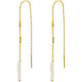 Bijoux Orusbijoux Boucles D'oreilles Fil Argent Dor&eacute; Pierres Naturelles Dor&eacute; Grenoble