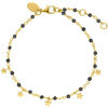 Bijoux Orusbijoux Bracelet Argent Dor&eacute; &eacute;toiles Pierres Naturelles Spinelle Dor&eacute;