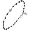 Bracelets Orusbijoux Bracelet Argent Rhodi&eacute; Goutte Serti Blanc Pierre Spinelle Argent&eacute; Grenoble