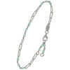 Bracelets Orusbijoux Bracelet En Argent Rhodi&eacute; Maillon Pierre Amazonite Argent&eacute;