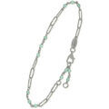 Bracelets sur Grenoble : Bracelets Orusbijoux Bracelet En Argent Rhodi&eacute; Maillon Pierre Amazonite Argent&eacute;