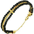 Bracelets Orusbijoux Bracelet Argent Noir Dor&eacute; Triples Chaines Serpentine Et Dor&eacute; Grenoble