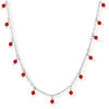 Collier Orusbijoux Collier Argent Rhodi&eacute; Perles Pierre Onyx Rouge Argent&eacute;