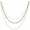 Collier Orusbijoux Collier Argent Dor&eacute; Triple Collier Petite Perles Spinelle Dor&eacute;
