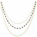 Collier Orusbijoux Collier Argent Dor&eacute; Triple Collier Petite Perles Spinelle Dor&eacute;