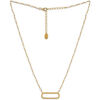 Collier Orusbijoux Collier Argent Dor&eacute; Lingot Et Pierres Naturelles Blanches Dor&eacute;
