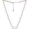 Collier Orusbijoux Collier Argent Rhodier Lingot Et Pierres Onyx Naturelles Argent&eacute;