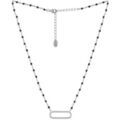 Collier Orusbijoux Collier Argent Rhodi&eacute; Lingot Et Pierres Naturelles Noires Argent&eacute; Grenoble