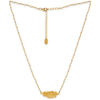 Collier Orusbijoux Collier Argent Dor&eacute; Plume Et Pierres Naturelles Blanches Dor&eacute;