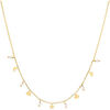 Collier Orusbijoux Collier Argent Dor&eacute; Pampilles Lune Coeur Et Pierre Blanche Dor&eacute;