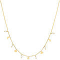 Collier Orusbijoux Collier Argent Dor&eacute; Pampilles Lune Coeur Et Pierre Blanche Dor&eacute; Grenoble