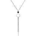 Colliers sur Grenoble : Collier Orusbijoux Collier Argent Chaines Pendantes Et Pierre Spinelle Noir Argent&eacute;