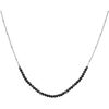 Bijoux Orusbijoux Collier Cha&icirc;ne Argent Avec Pierres Spinelle Noir Argent&eacute;