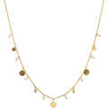 Collier Orusbijoux Collier Argent Dor&eacute; Pampilles Et Perles Naturelles Blanches Dor&eacute;