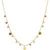 Collier Orusbijoux Collier Argent Dor&eacute; Pampilles Et Pierres Quartz Rose Fraise Dor&eacute;
