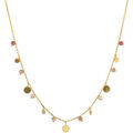 Collier Orusbijoux Collier Argent Dor&eacute; Pampilles Et Pierres Quartz Rose Fraise Dor&eacute; Grenoble