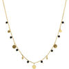 Collier Orusbijoux Collier Argent Dor&eacute; Pampilles Et Pierres Spinelle Noires Dor&eacute;