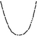 Collier Orusbijoux Collier Argent Rhodi&eacute; Simple Perles Spinelle Noire Argent&eacute;