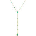 Collier Orusbijoux Collier Argent Dor&eacute; Cravate Pierres Onyx Vert Dor&eacute; Grenoble