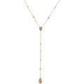 Collier Orusbijoux Collier Argent Dor&eacute; Cravate Pierres Quartz Rose Fraise Dor&eacute; Grenoble