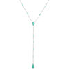 Collier Orusbijoux Collier Argent Rhodi&eacute; Cravate Pierres Amazonite Argent&eacute;