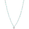 Collier Orusbijoux Collier Argent Rhodi&eacute; C?ur Serti Blanc Et Pierres Argent&eacute; Grenoble