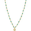 Collier Orusbijoux Collier Argent Dor&eacute; M&eacute;daillon Serti Blanc Et Pierre Onyx Dor&eacute;