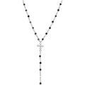 Collier Orusbijoux Collier Argent Rhodi&eacute; Cravate Croix Et Pierres Spinelle Argent&eacute; Grenoble