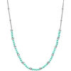 Collier Orusbijoux Collier Argent Rhodi&eacute; Perles Rhodi&eacute; Et Pierres Amazonite Argent&eacute;