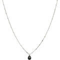 Collier Orusbijoux Collier Argent Rhodi&eacute; Goutte Pierres Naturelles Spinelle Argent&eacute; Grenoble
