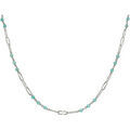 Collier Orusbijoux Collier Argent Rhodi&eacute; Maillon Pierre Amazonite Argent&eacute; Grenoble
