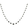 Collier Orusbijoux Collier Argent Rhodi&eacute; Cascade Pierre Spinelle Noire Argent&eacute;