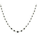 Collier Orusbijoux Collier Argent Rhodi&eacute; Cascade Pierre Spinelle Noire Argent&eacute; Grenoble